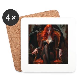 Devil - Untersetzer (4er-Set) - Weiß - Vorne