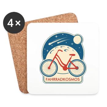 Der Fahrrad-Kosmos, FahrradKosmos - Untersetzer (4er-Set) - Weiß - Vorne