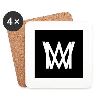 Mein Logo - Untersetzer (4er-Set) - Weiß - Vorne