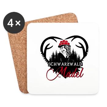Black Forest Girl - Coasters (set of 4) - white - Front
