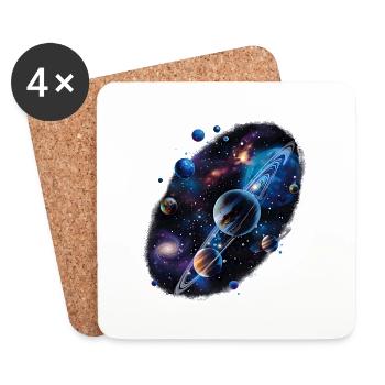 Astronomy is science and a hobby - Coasters (set of 4) - white - Front
