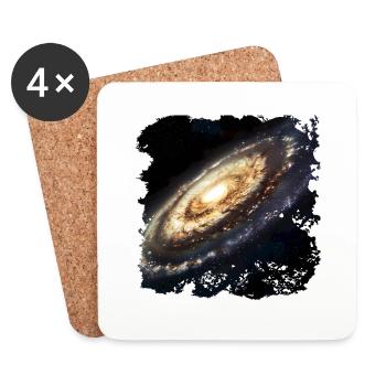 Of stars and galaxies - Coasters (set of 4) - white - Front
