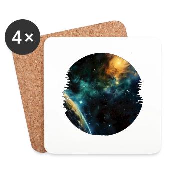 Das Universum ist Faszination und Inspiration - Untersetzer (4er-Set) - Weiß - Vorne