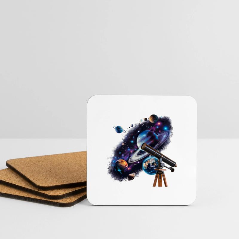 Discovering distant planets with a telescope Coasters (set of 4)