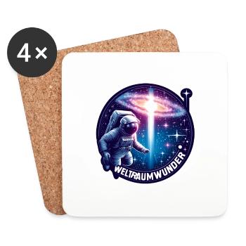 Astronaut Space Wonder - Coasters (set of 4) - white - Front