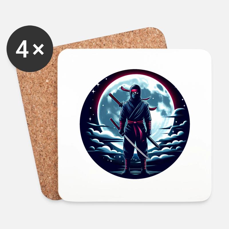 Ninja - Coasters (set of 4) - white