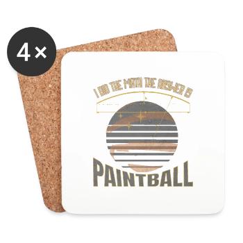 Lustiges Sprichwort: Ich habe nachgerechnet. Die Antwort ist Paintball - Untersetzer (4er-Set) - Weiß - Vorne