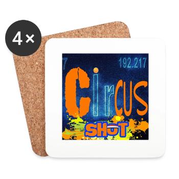 CIRCUS SHOT CHEMISTRY - Dessous de verre (lot de 4) - blanc - Devant