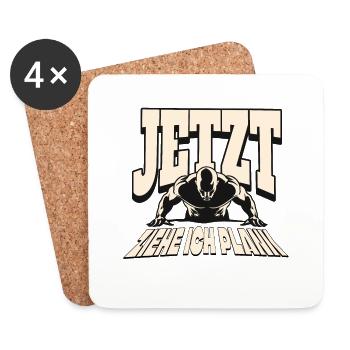 Now I'm pulling plank - Coasters (set of 4) - white - Front