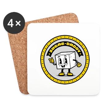Sugar daddy in a circle - Coasters (set of 4) - white - Front
