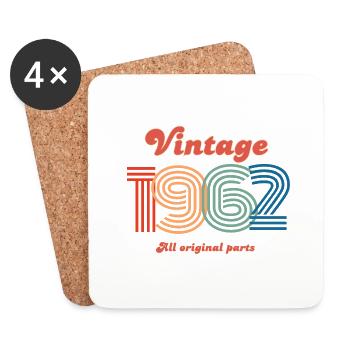 Jahrgang 1962 alle Originalteile - Untersetzer (4er-Set) - Weiß - Vorne