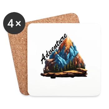 Aventure / Montagne / Pics / Randonnée / Tyrol - Dessous de verre (lot de 4) - blanc - Devant