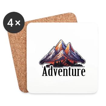 Aventure / Montagne / Pics / Randonnée / Tyrol - Dessous de verre (lot de 4) - blanc - Devant