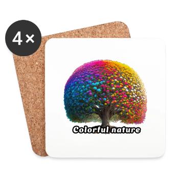 Colorful nature. - Untersetzer (4er-Set) - Weiß - Vorne