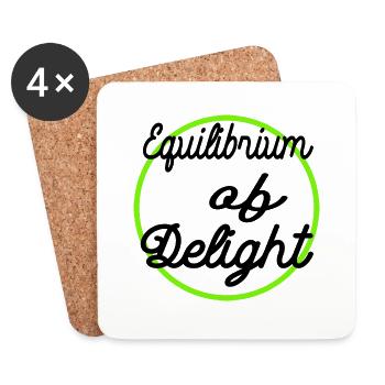Idée présente Réaliser l’équilibre Blagues - Dessous de verre (lot de 4) - blanc - Devant