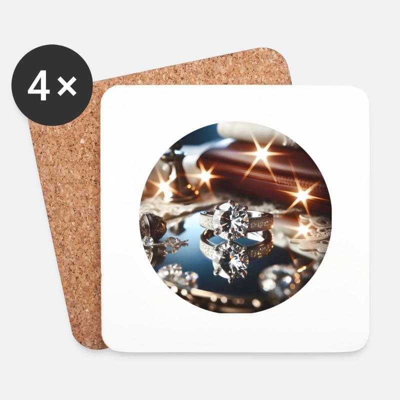 Diamond - Coasters (set of 4) - white