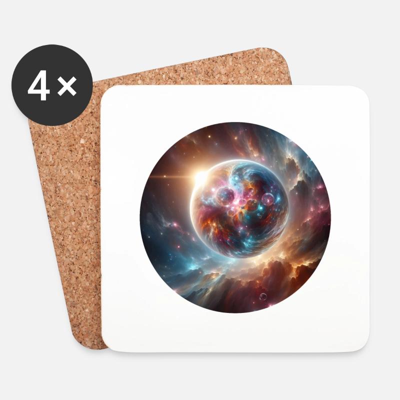 Space - Coasters (set of 4) - white