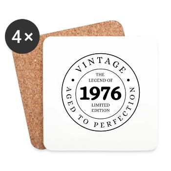 Die Legende von 1976 in limitierter Auflage - Untersetzer (4er-Set) - Weiß - Vorne