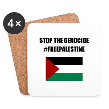 Free Palestine - Coasters (set of 4) - white - Front