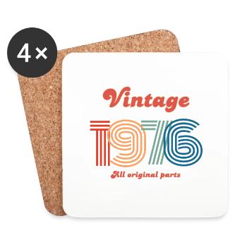 Vintage 1976 all original parts - Dessous de verre (lot de 4) - blanc - Devant