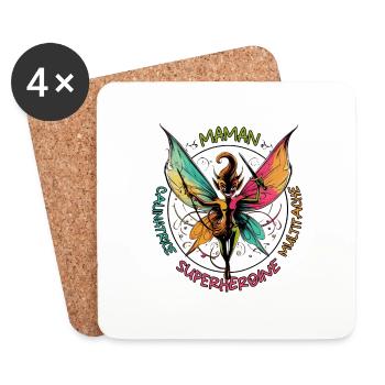 La maman fée - Dessous de verre (lot de 4) - blanc - Devant