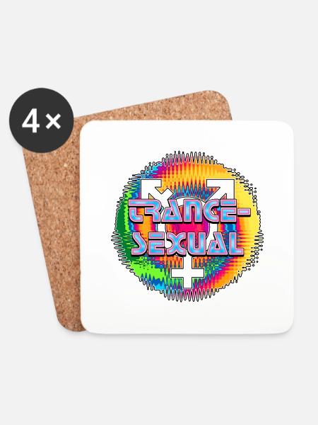 TranceSexual / Transsexual / Transsexuell - Untersetzer (4er-Set) - Weiß
