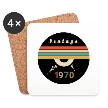 Vintage - 1970 - Coasters (set of 4) - white - Front