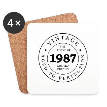 Die Legende der limitierten Auflage von 1987 - Untersetzer (4er-Set) - Weiß - Vorne
