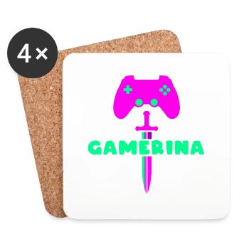 Gamerina - Untersetzer (4er-Set) - Weiß - Vorne