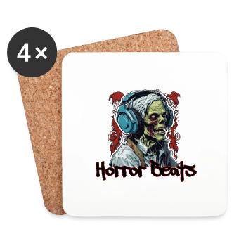Kopfhörer / Audio / Musik / Klang / cool - Untersetzer (4er-Set) - Weiß - Vorne