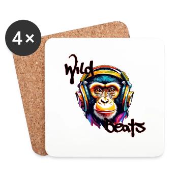 Headphones / Audio / Music / Sound / Cool - Coasters (set of 4) - white - Front