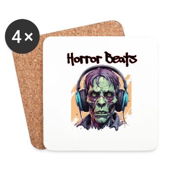 Kopfhörer / Audio / Musik / Klang / cool - Untersetzer (4er-Set) - Weiß - Vorne