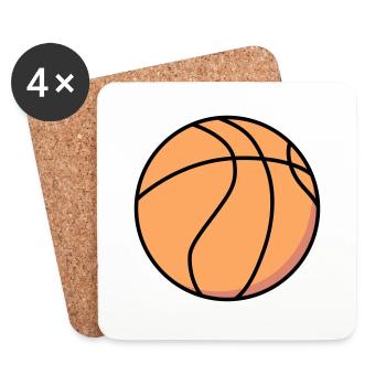 Basketball 5 0 14 - Untersetzer (4er-Set) - Weiß - Vorne