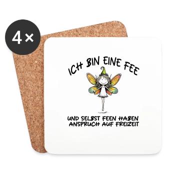 ICH BIN EINE FEE - Untersetzer (4er-Set) - Weiß - Vorne