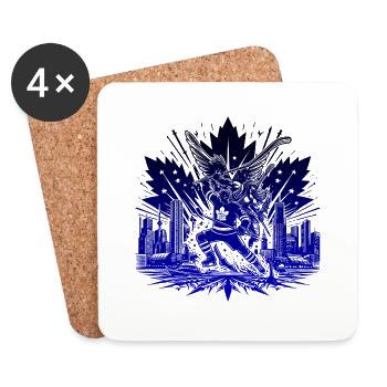Hockey Canada Ice hockey USA stick puck hockey club - Coasters (set of 4) - white - Front