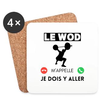 Le wod m'appelle je dois y aller - Dessous de verre (lot de 4) - blanc - Devant