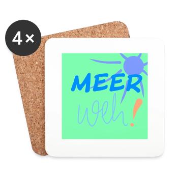 Mal de mer - Dessous de verre (lot de 4) - blanc - Devant