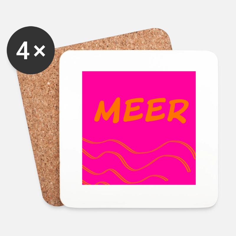 Meer - Untersetzer (4er-Set) - Weiß