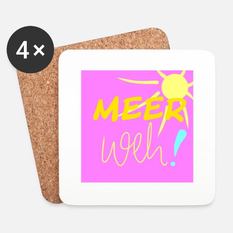 Meerweh - Untersetzer (4er-Set) - Weiß