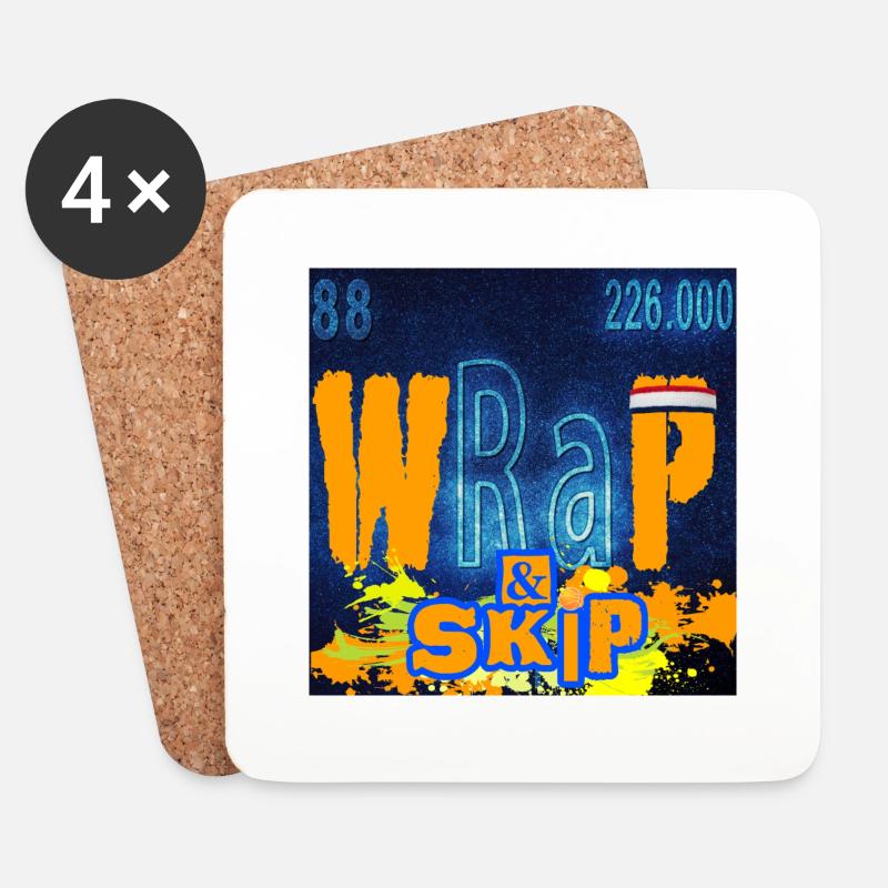 "WRAP & SKIP" Design von ALLEYHOP - Untersetzer (4er-Set) - Weiß