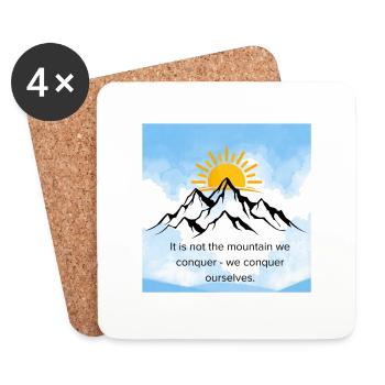It is not the mountain we conquer - we conquer our - Untersetzer (4er-Set) - Weiß - Vorne