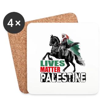 Palästinensische Leben zählen - Untersetzer (4er-Set) - Weiß - Vorne