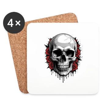 Skull Style - Untersetzer (4er-Set) - Weiß - Vorne