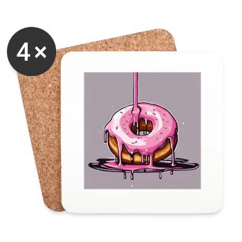 Donut 1 - Untersetzer (4er-Set) - Weiß - Vorne