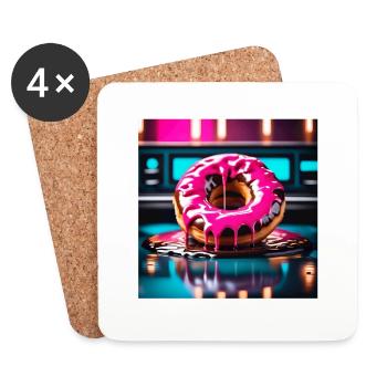 Donut 2 - Untersetzer (4er-Set) - Weiß - Vorne