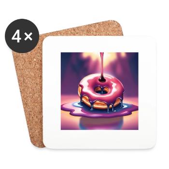 Donut 3 - Untersetzer (4er-Set) - Weiß - Vorne