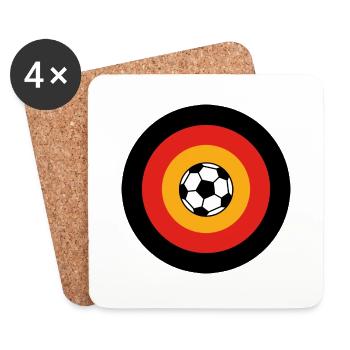 Deutschland Fußball Mannschaft Tor - Untersetzer (4er-Set) - Weiß - Vorne