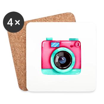 Kamera Fotografen Fotograf schön Fotografieren - Untersetzer (4er-Set) - Weiß - Vorne