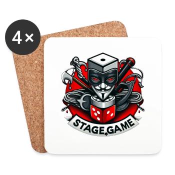 STAGE GAME - Dessous de verre (lot de 4) - blanc - Devant