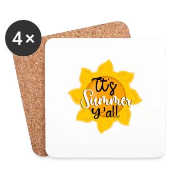 its summer yall - Untersetzer (4er-Set) - Weiß - Vorne